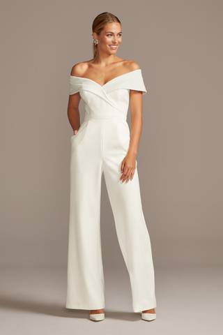 View DB Studio Cuffed Off-the-Shoulder Stretch Crepe Jumpsuit in all available color and sizes Picture of Cuffed Off-the-Shoulder Stretch Crepe Jumpsuit